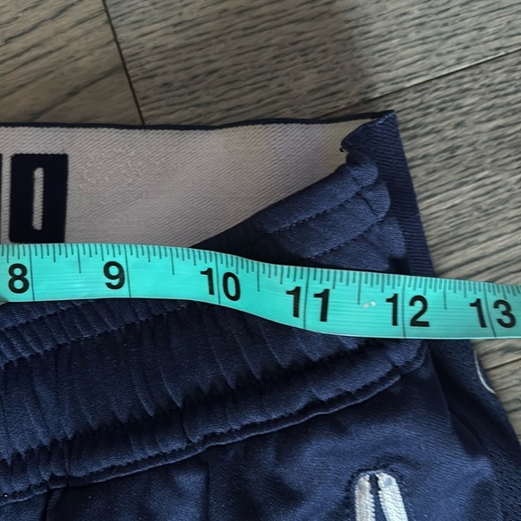 Puma Navy bllue and white striped jersey pants Sz M - Picture 5 of 12